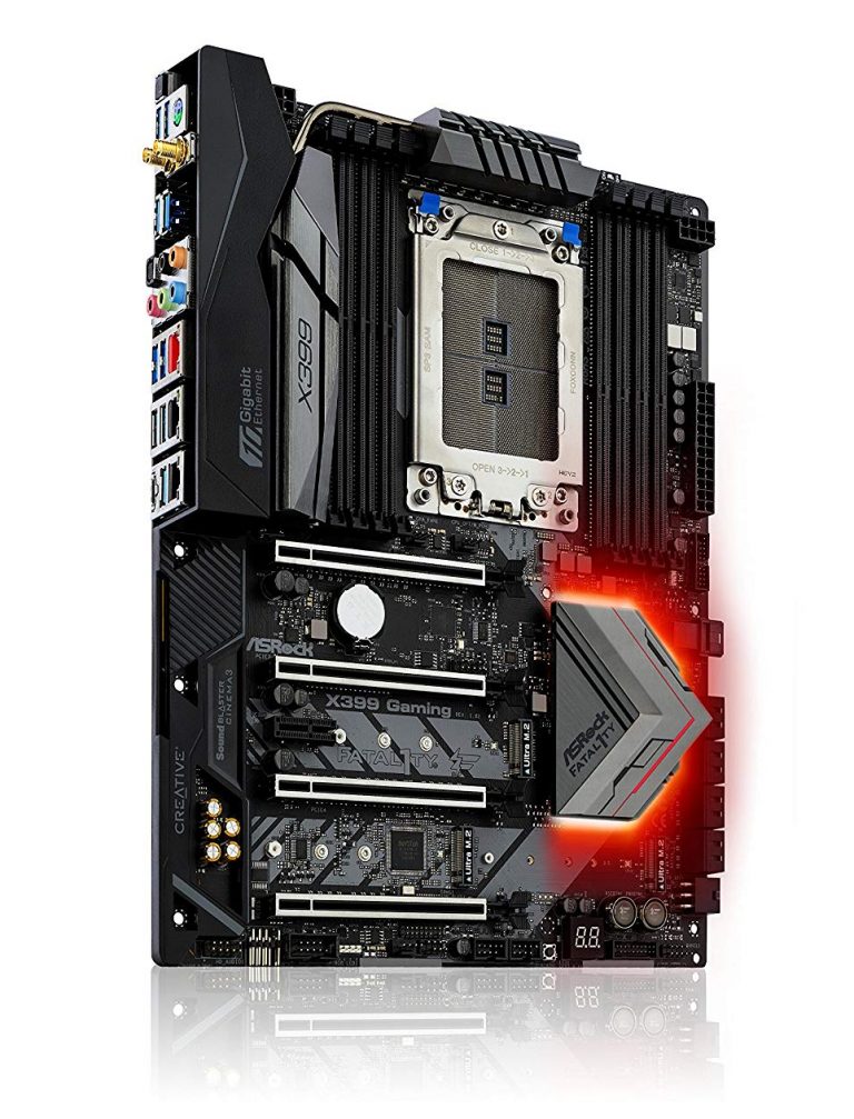 Лучшие материнки для ryzen. ASROCK Fatality x399 professional Gaming. Материнская плата на сокет str4. ASROCK x399 fatal1ty professional Gaming. Геймерская материнская плата ASROCK.