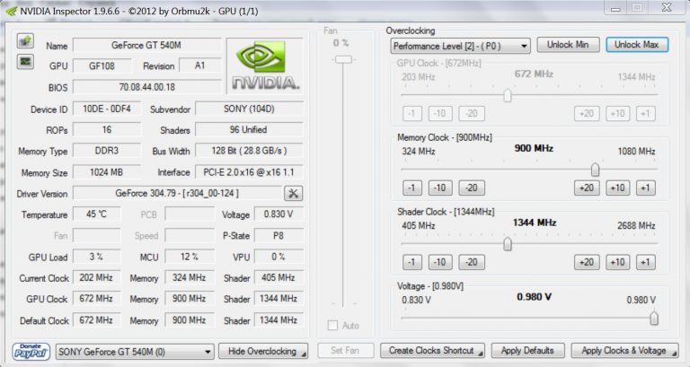 Как понизить частоту видеокарты nvidia inspector