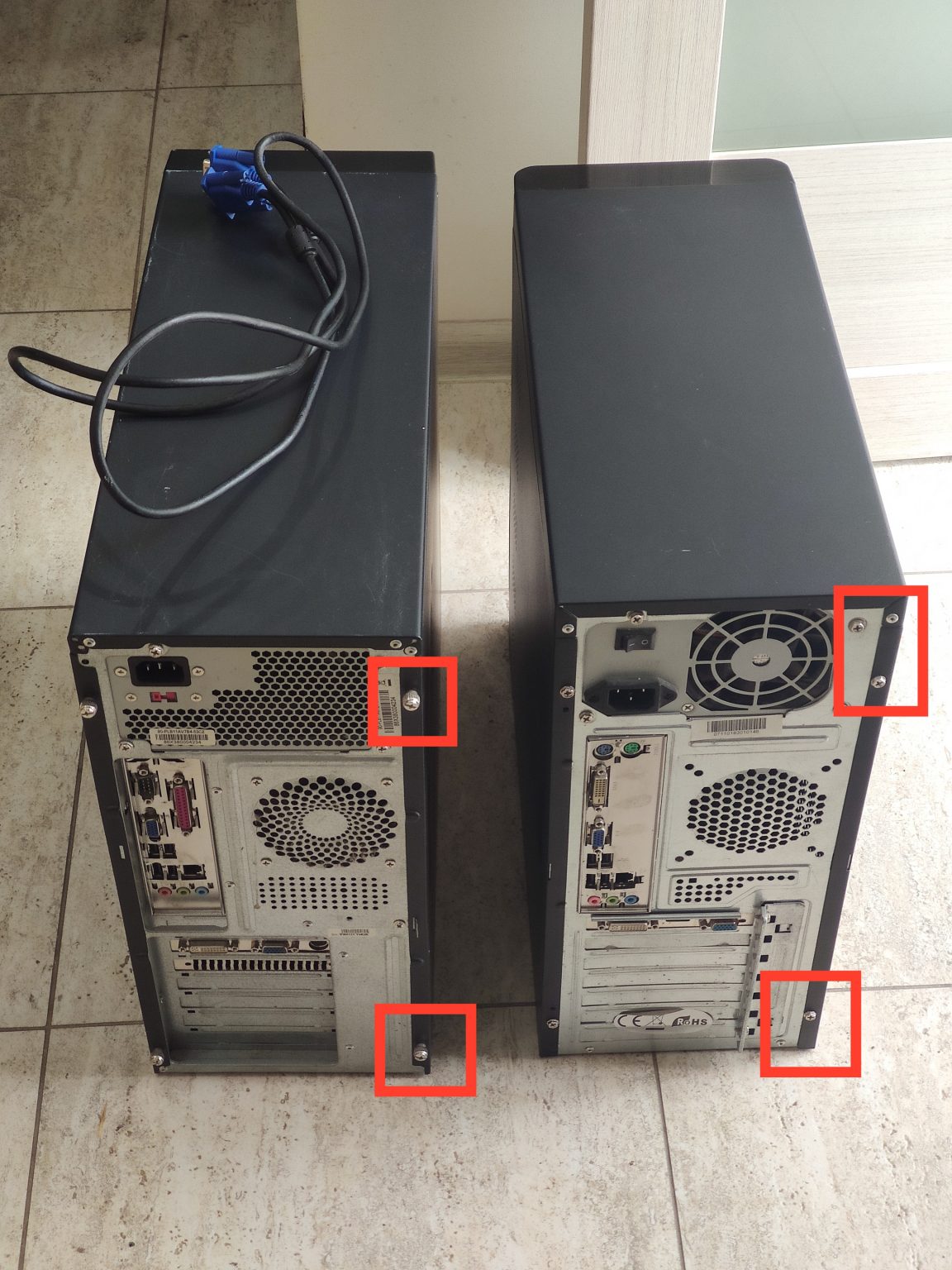 Вскрывать корпус компьютера не отключенного от электрической сети